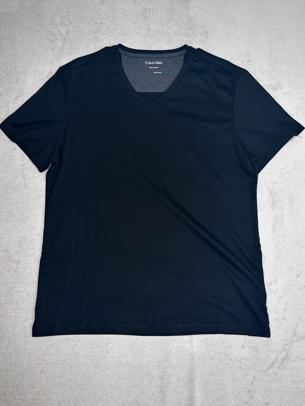 Calvin Klein Men’s Prima Cotton Black V-Neck T-Shirt